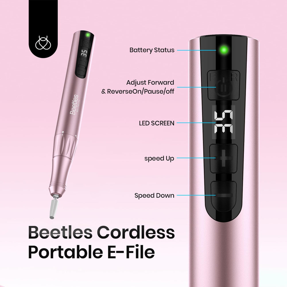 Beetles portable nail drill compact design for travel grooming.
