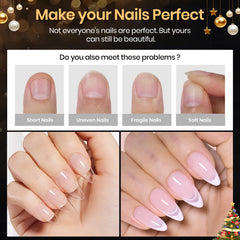 Beetles pre-filed almond tips require minimal shaping.