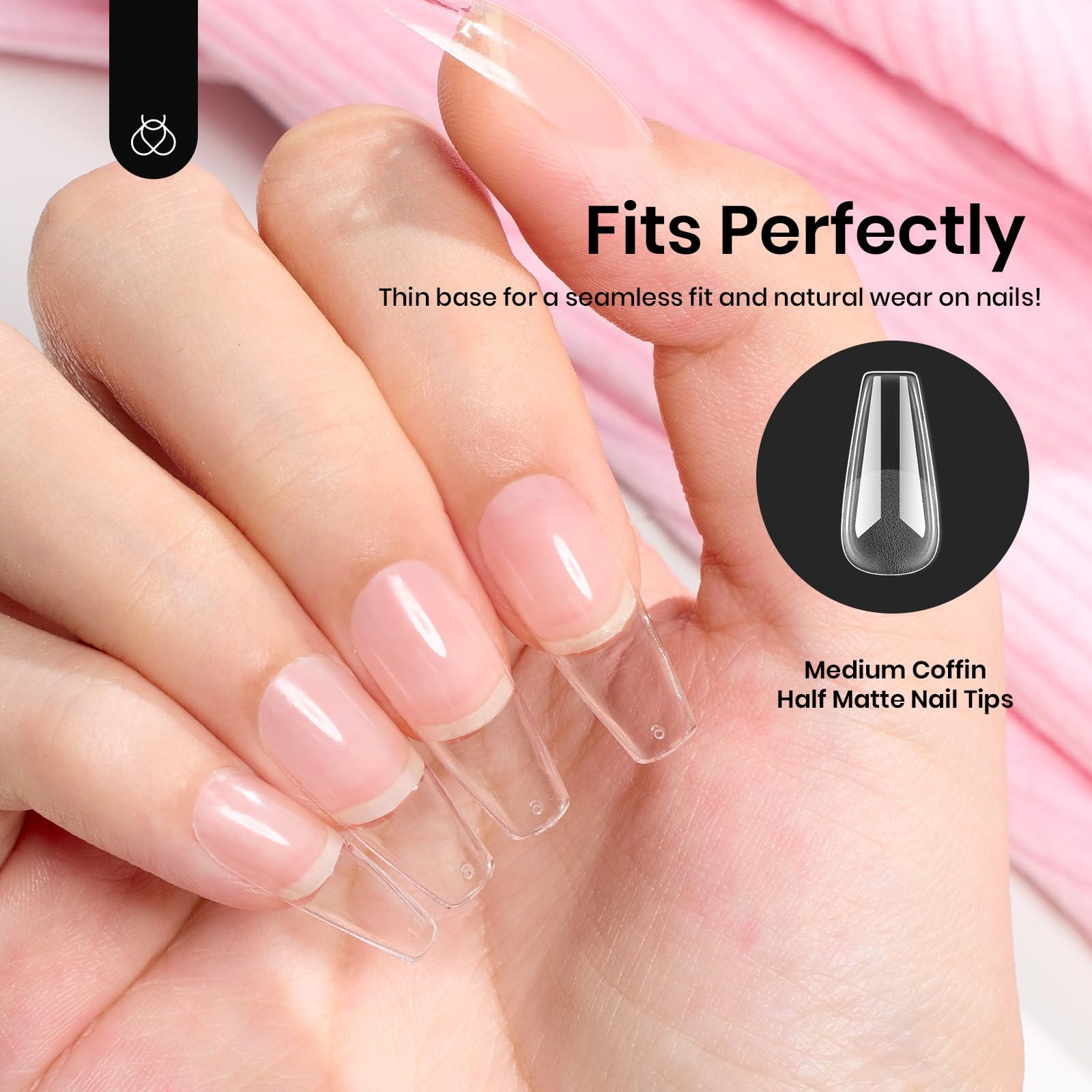 Beetles Premium Etch X PMMA material for lightweight, breathable tips.