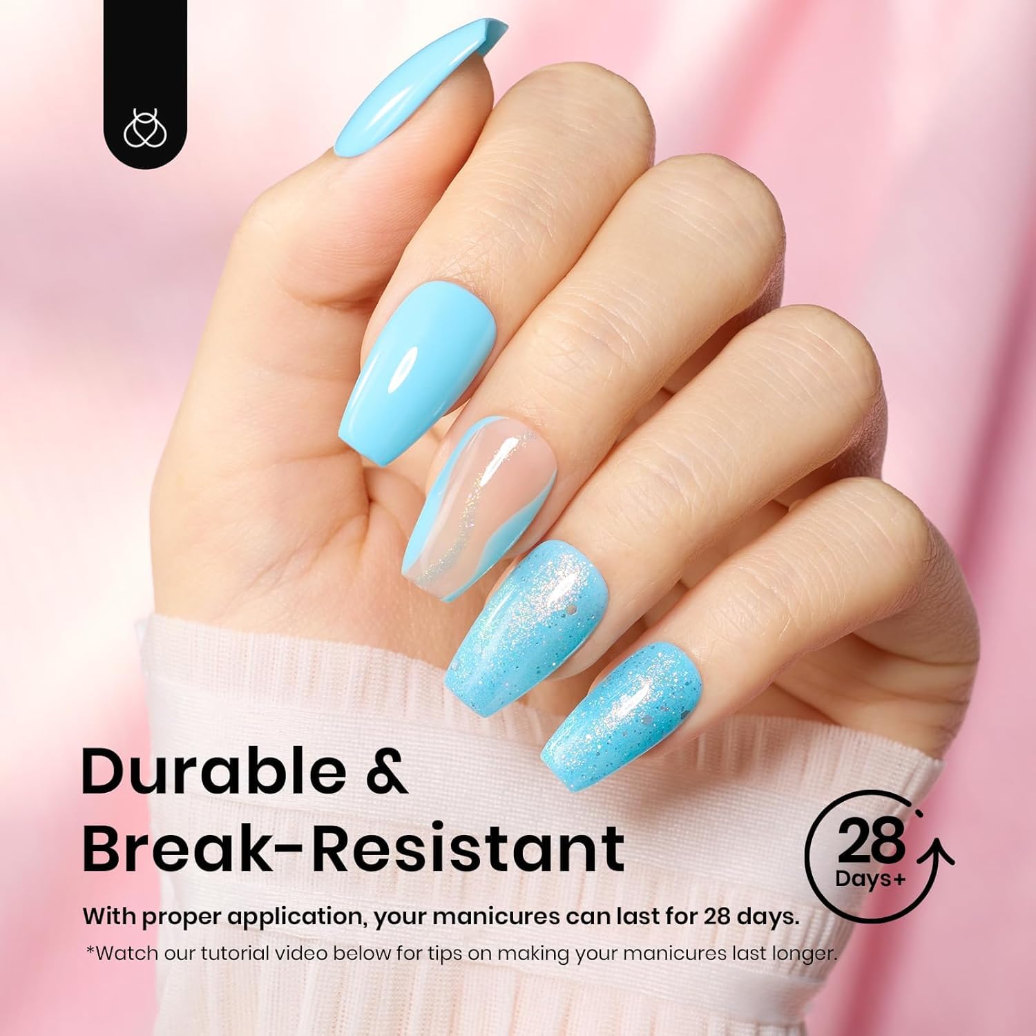 Beetles PMMA nail tips offer durable coverage for sturdy extended nails