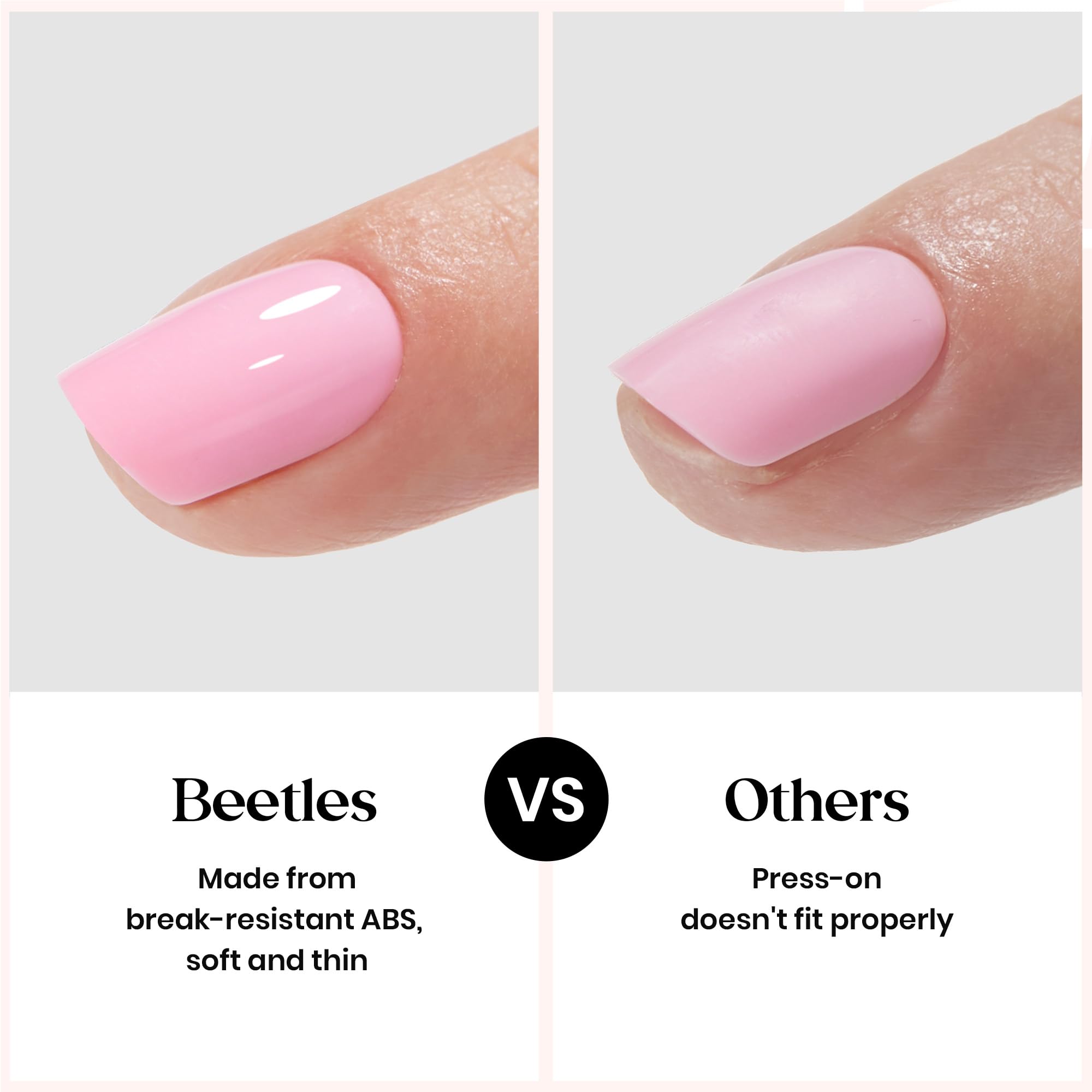 Beetles Press On Nails Funfetti kit nail file demonstrates precise shaping