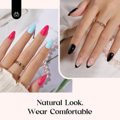 Beetles glitter nails add sparkle for party-ready style.