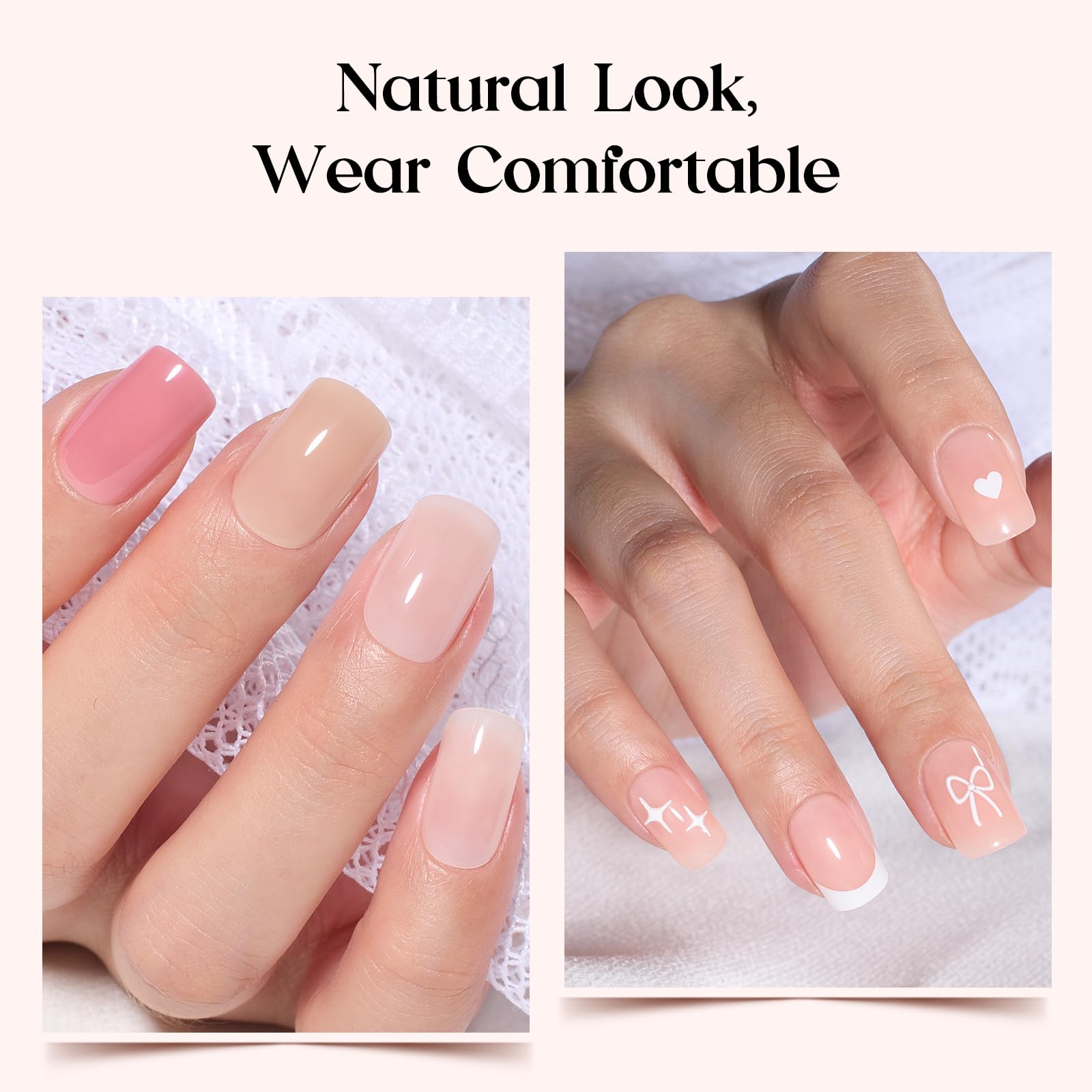 Beetles Press On Nails Glossy Glitter Colors offer versatile finishes for DIY nail art.