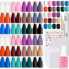 Beetles press on nails kit packaging, all-in-one solution for at-home use.