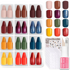 Beetles Press On Nails Kit Festival Glow packaging for easy, all-in-one manicure.