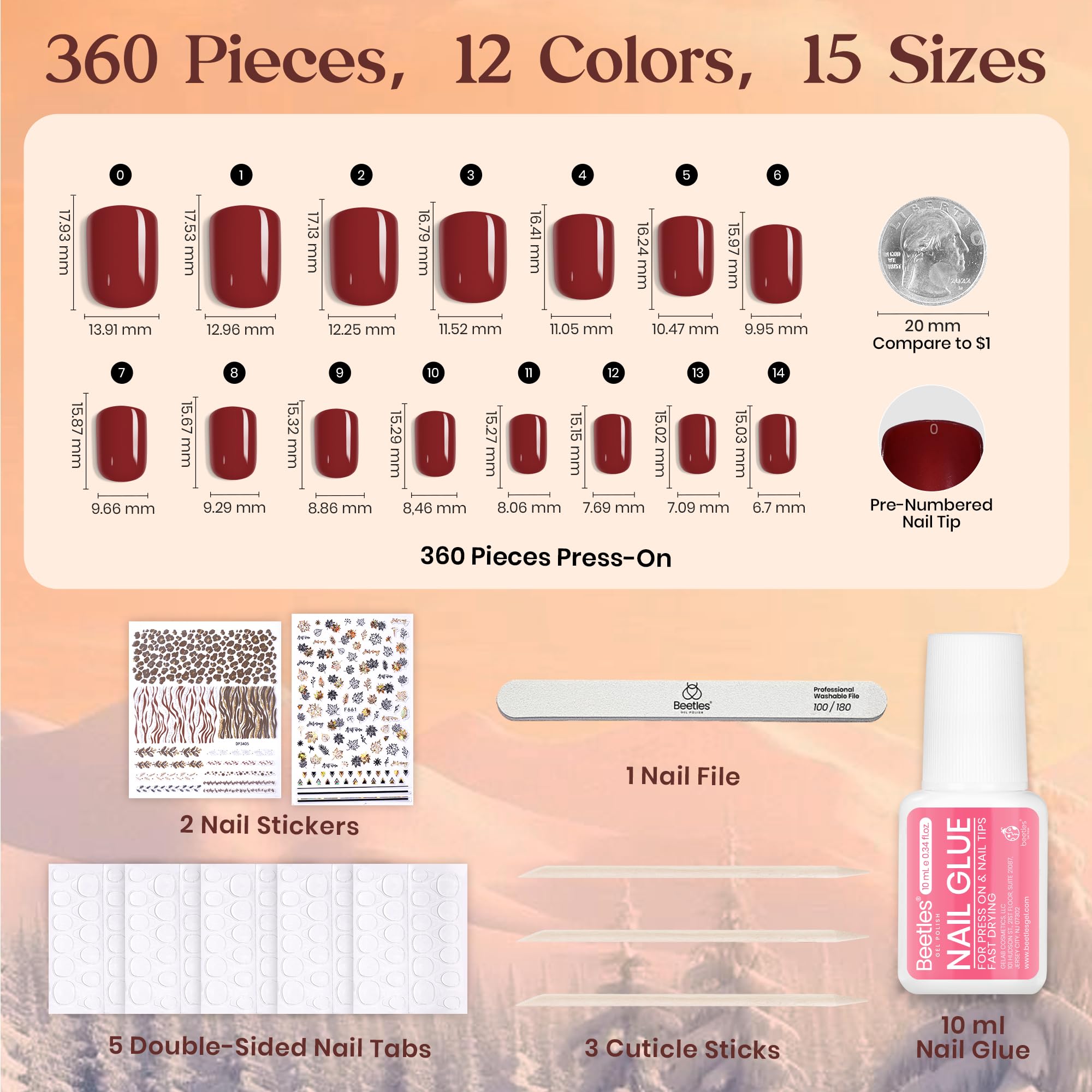 Beetles nail file and tools for at-home shaping and finishing.