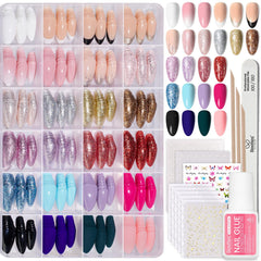 Beetles Press On Nails Kit packaging shows all-in-one set for quick at-home manicures.