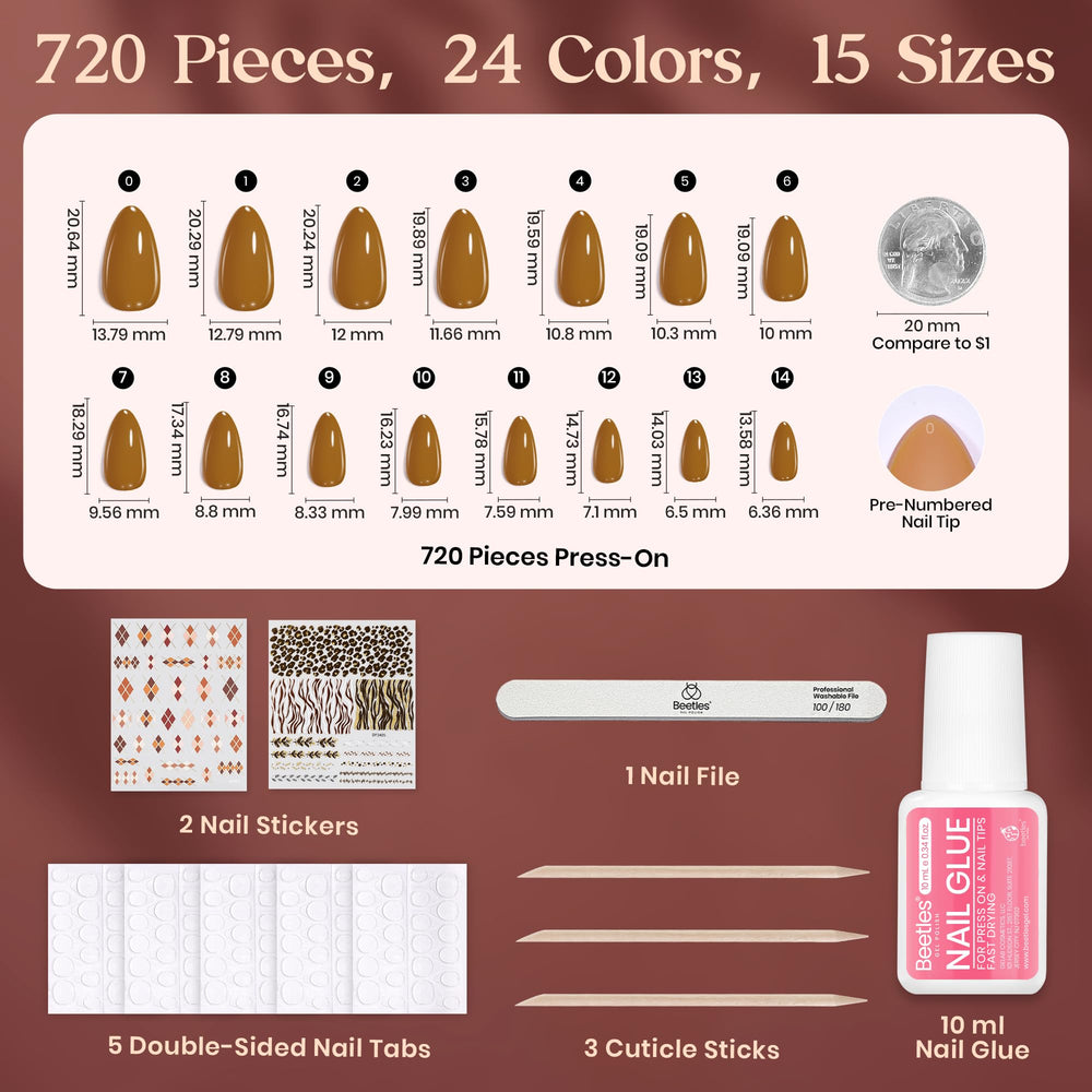 Beetles Press On Nails jelly tabs and stickers ready for DIY styling