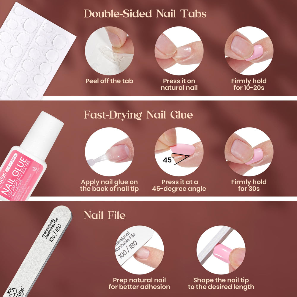 Beetles Press On Nails Prism Parade packaging with included tools