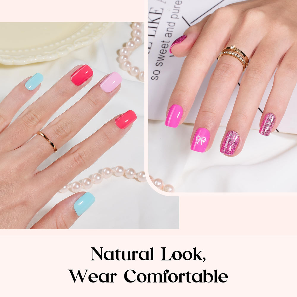 Beetles Prism Pop nail stickers enable quick DIY nail art.