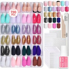 Beetles Prism Pop nails collection shows diverse short square options for at-home style.