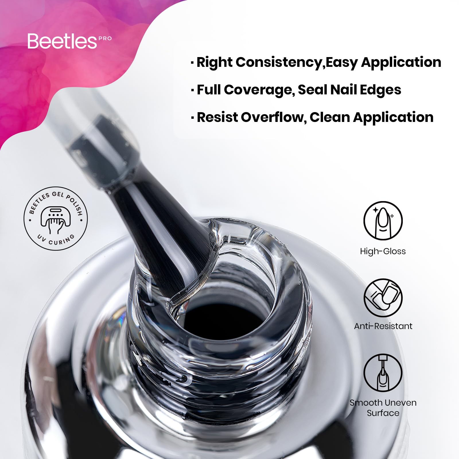 Beetles Pro Gel Top Coat helps salons reduce frequent replacements with 20ml capacity