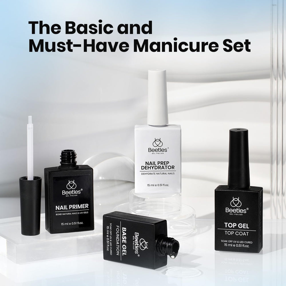 Beetles professional nail prep kit packshot, complete gel and acrylic support.