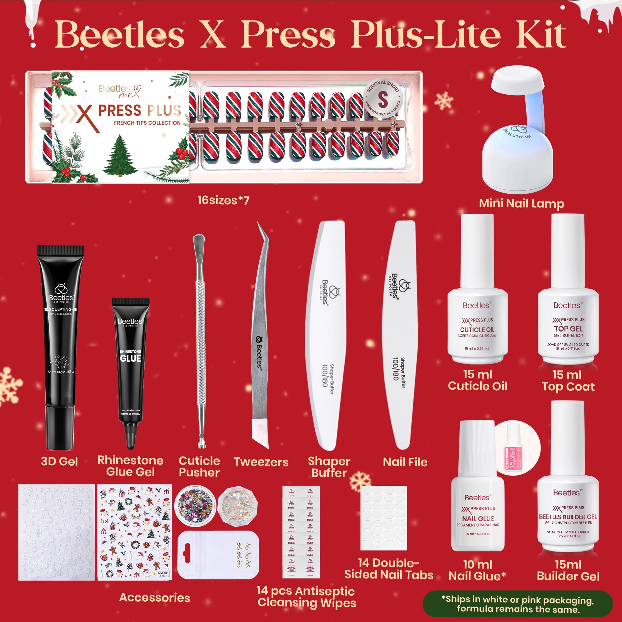 Beetles quick-dry glue tube demonstrates fast adhesion during press-on nail application