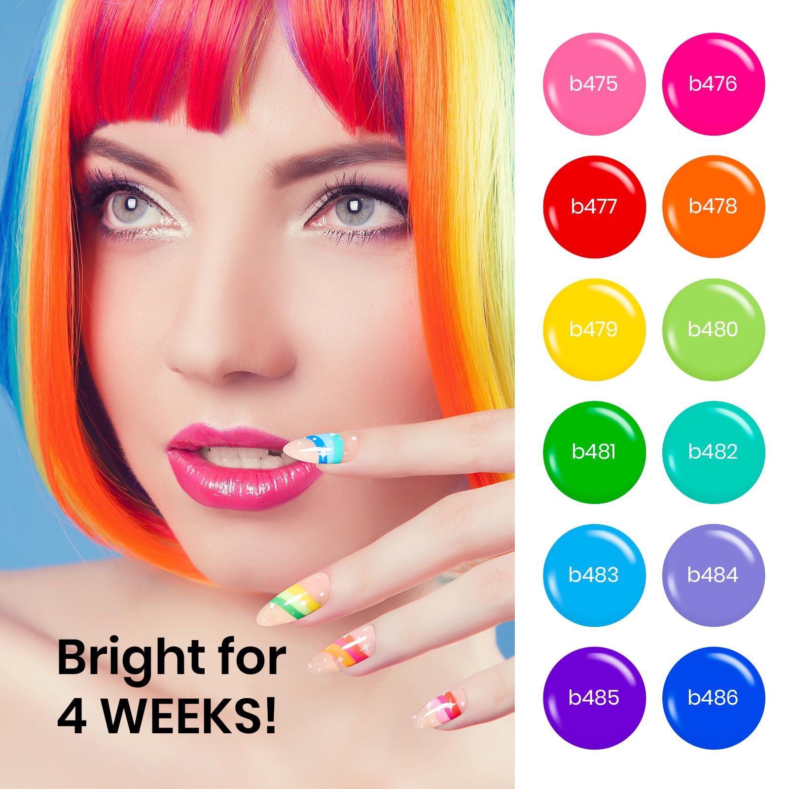 Beetles Rainbow Gel Liner blue line for clean, crisp nail art designs.