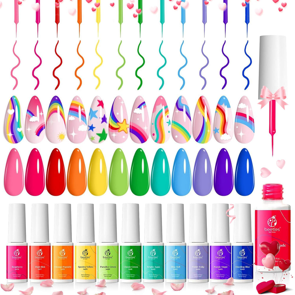 Beetles Rainbow Gel Liner pink line for precise detailing and vibrant color.