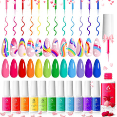 Beetles Rainbow Gel Liner pink line for precise detailing and vibrant color.