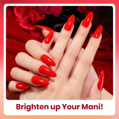 Beetles Red gel nail polish set bottles side by side highlighting even application for durable wear