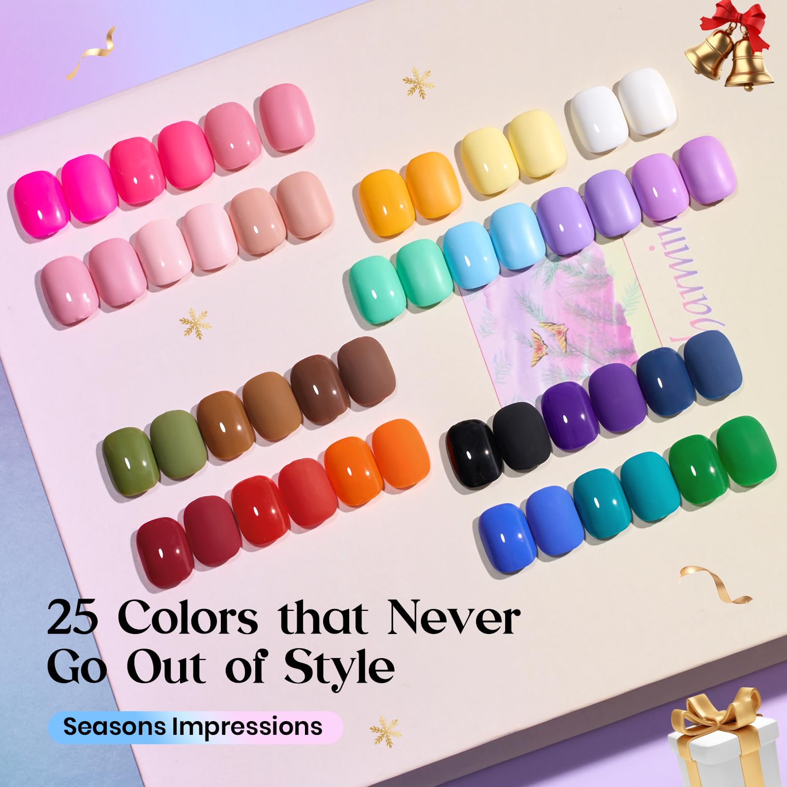 Beetles Gel Polish Seasons Impressions glossy top coat seals chip-resistant color shine.