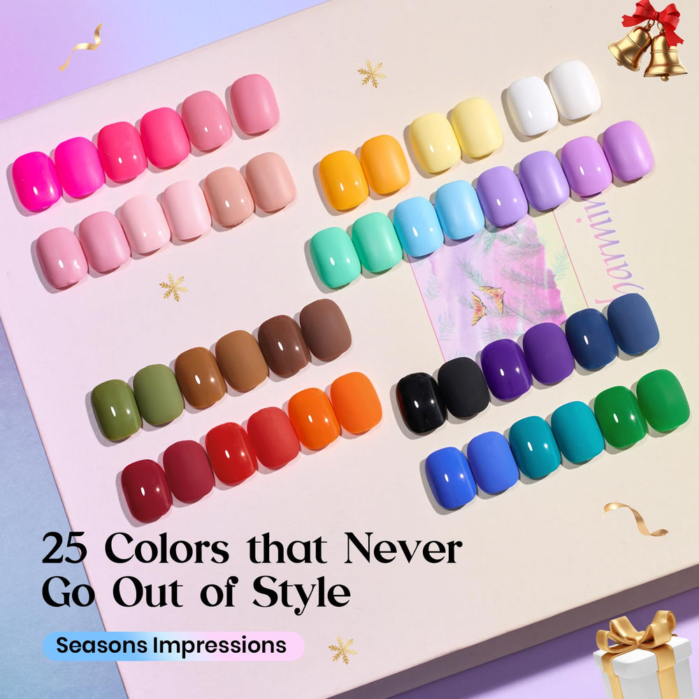 Beetles Gel Polish Seasons Impressions glossy top coat seals chip-resistant color shine.