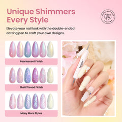 Beetles shell thread nail art feature enhances swirl and thread effects