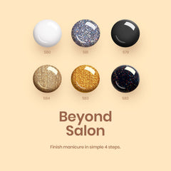 Beetles Shimmer Gel Polish swatches displaying glitter shades for versatile nail art