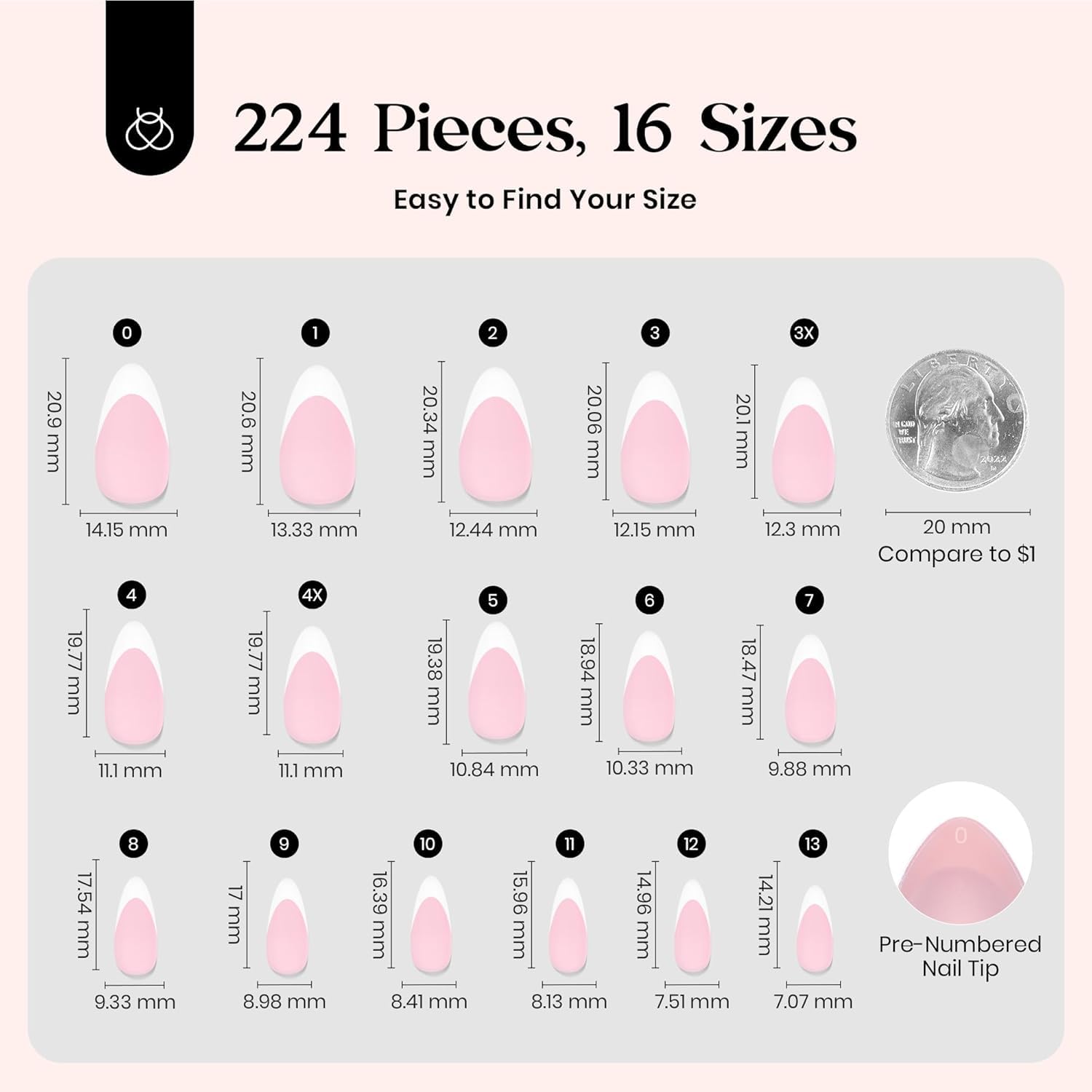Beetles short almond nails assembled ready for DIY art