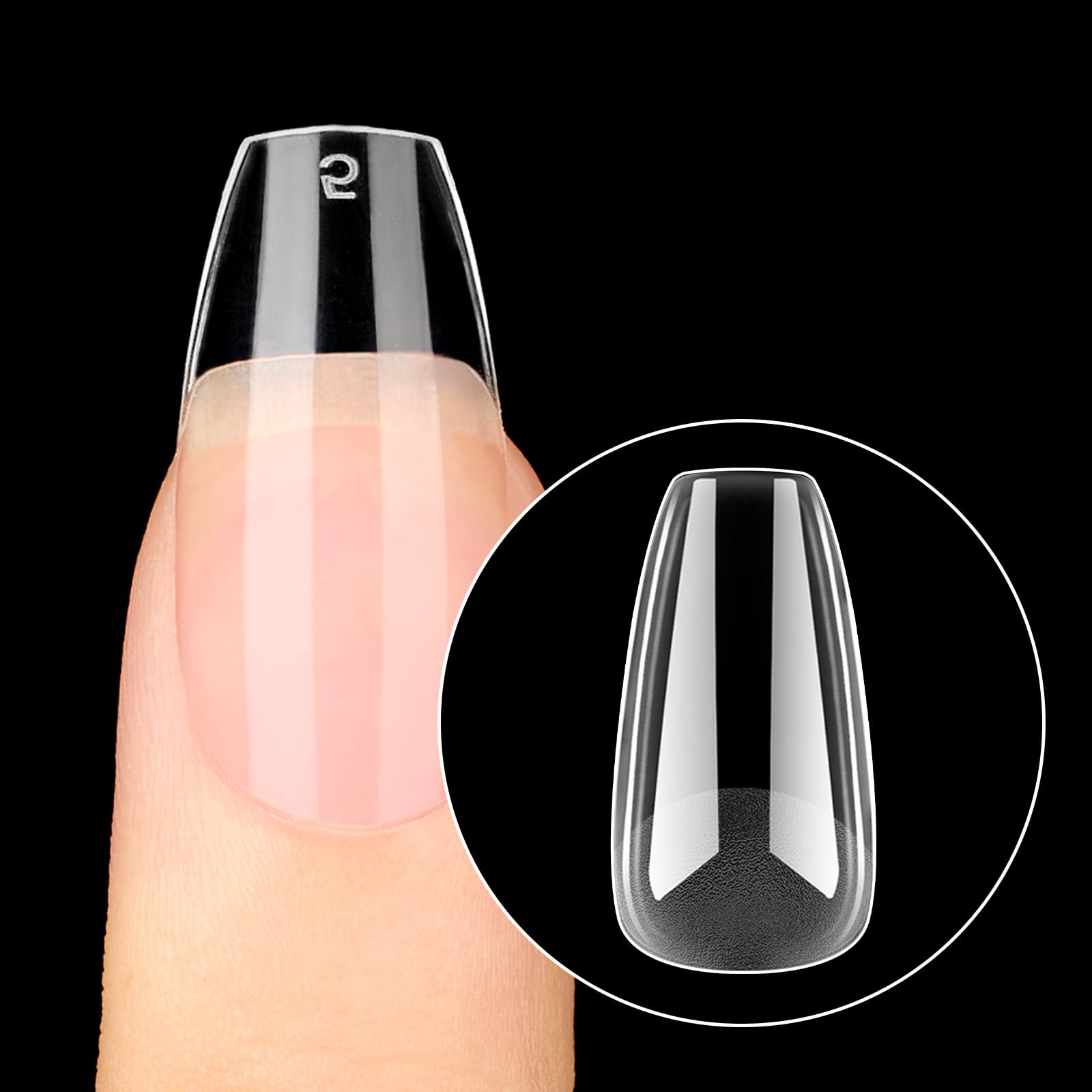 Beetles short coffin nail tips gift-ready for nail lovers.