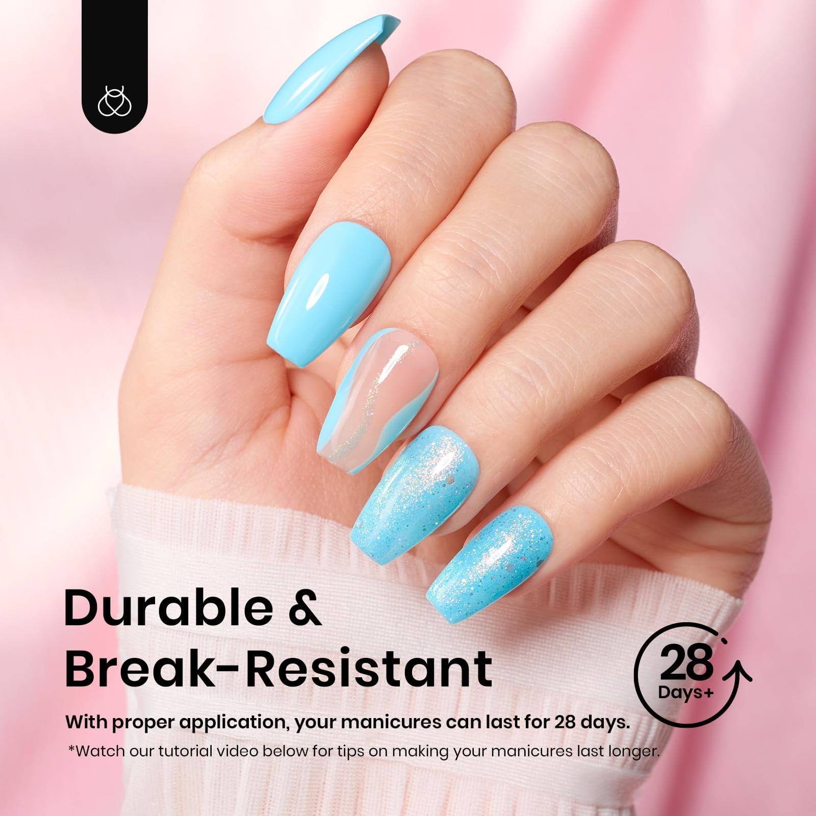 Beetles short coffin nail tips eco-friendly low-odor materials.