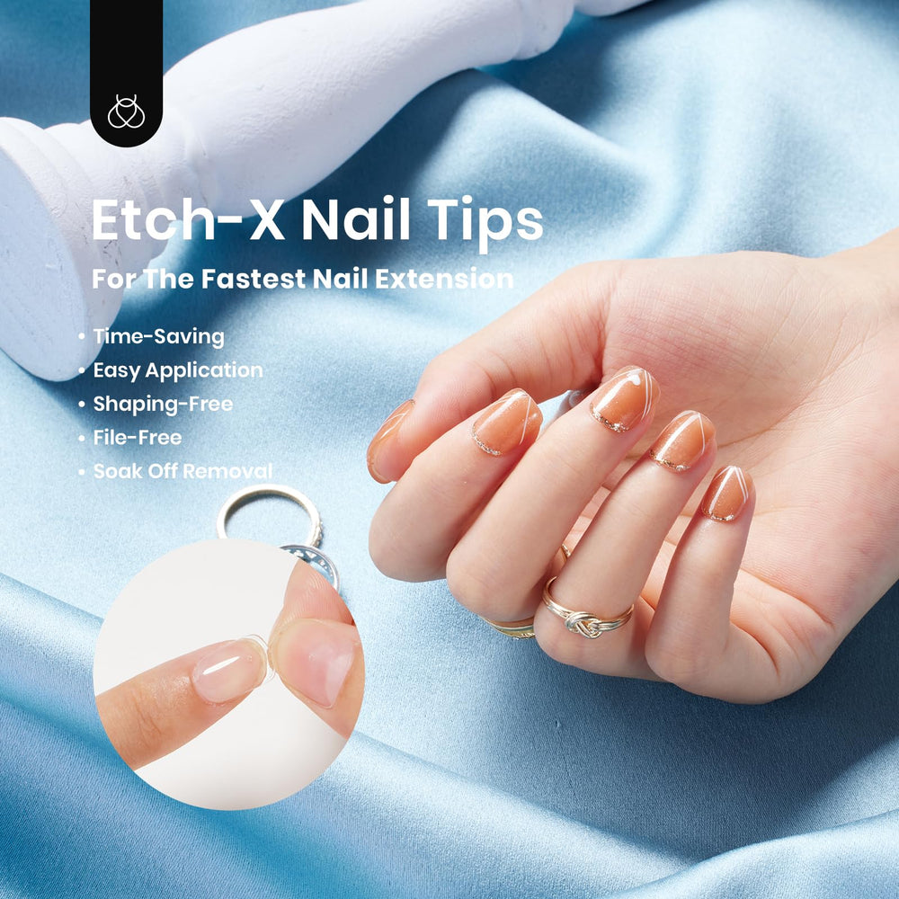 Beetles short-square nail tips pre-shaped, no shaping needed for faster manicures
