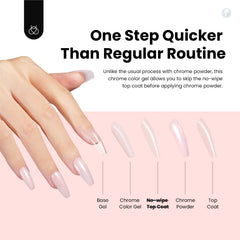 Beetles silicone nail brush detail enables precise powder application for even chrome results