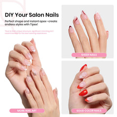 Beetles Tipex 16-sizes nail tip guide aids precise fit for each finger