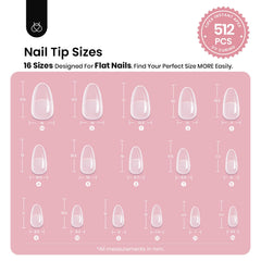 Beetles Tipex 16-size set spanning thinner base, thicker tip for strength