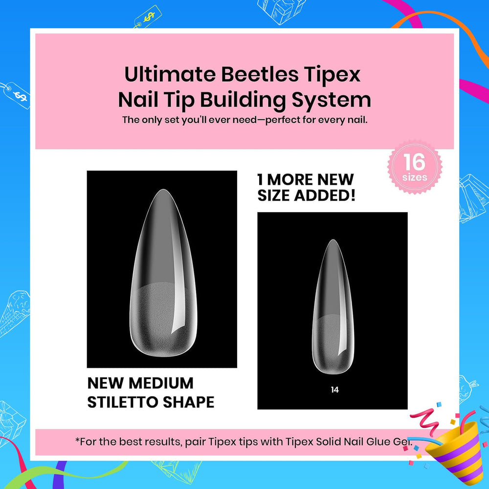 Beetles Tipex tips placement demonstrates secure, confident extensions.