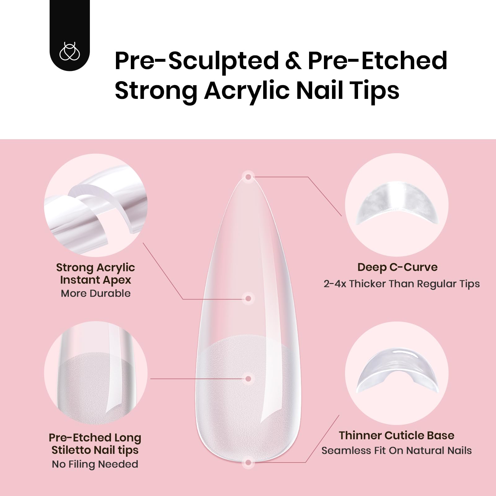 Beetles Tipex durable nail tips ready-to-use for quick extensions.