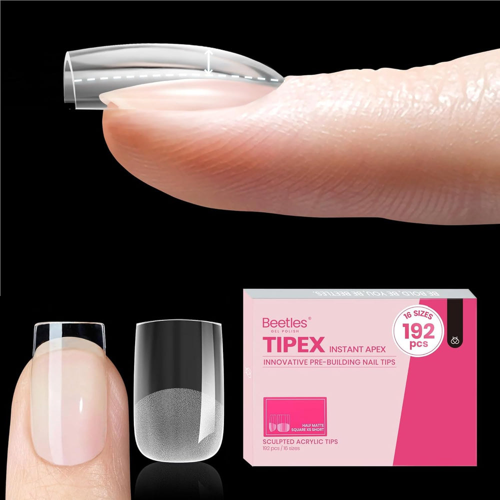 Beetles Tipex instant apex nail tips in 192-piece pack for pro-quality results.