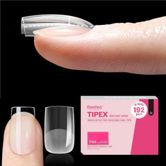Beetles Tipex instant apex nail tips in 192-piece pack for pro-quality results.
