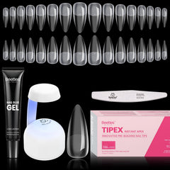 Beetles Tipex Instant Apex Kit box for salon-grade nail extensions.