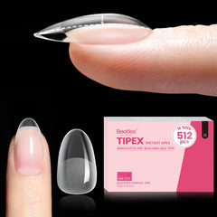 Beetles Tipex Instant Apex Nail Tips pack closeup, ready apex for quicker extensions