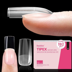 Beetles Tipex Instant Apex Tips front-pack shows thick pre-built tips for strong nails
