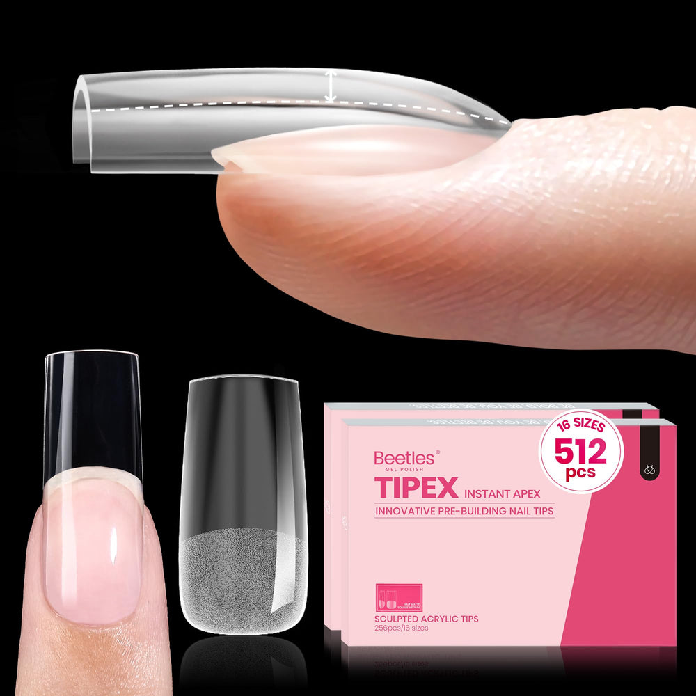 Beetles Tipex instant apex tips pack with built-in apex for strong extensions