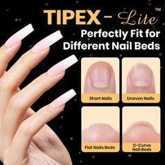 Beetles Tipex Lite apex nail tips pre-etched surface for quick prep