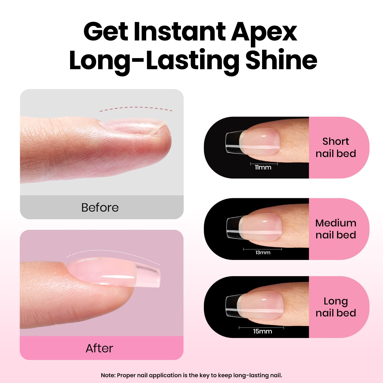 beetles Gel Polish close-up of built-in apex for improved strength