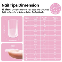 Beetles Tipex Lite natural-fit tips blend with natural nail beds