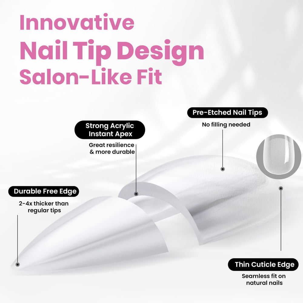 Beetles Tipex Lite pre-etched tips reduce prep and speed up DIY nail work.