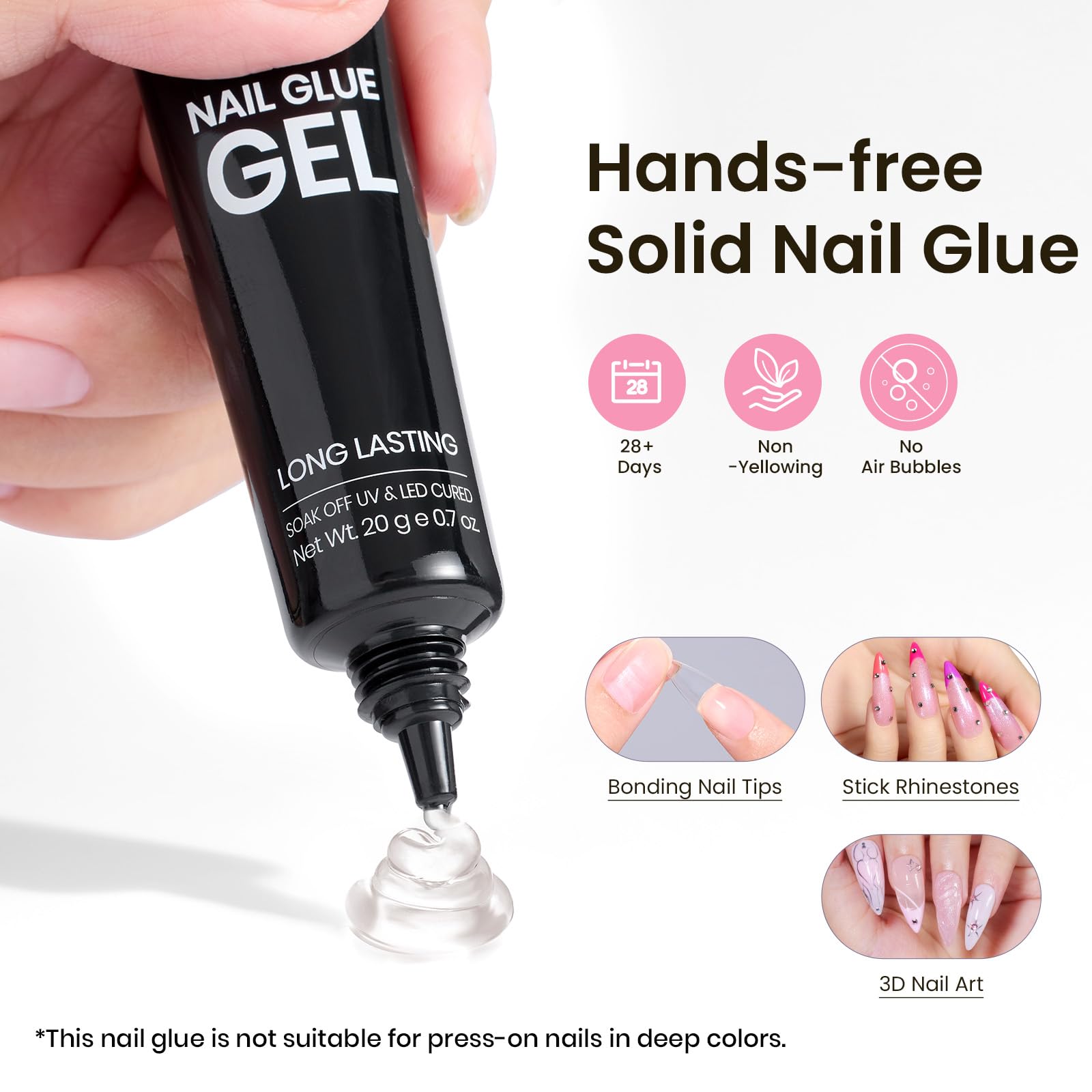 Beetles Tipex included nail file helps prep and shape.