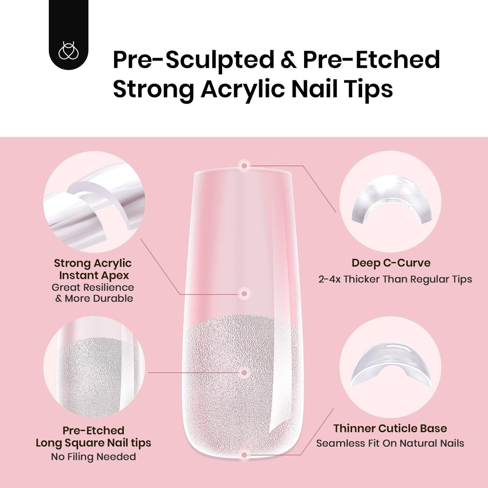 Beetles Tipex Pre-sculpted tips offering salon-like results at home