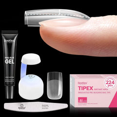 Beetles Tipex tips kit 224 pcs ready for salon-quality extensions at home