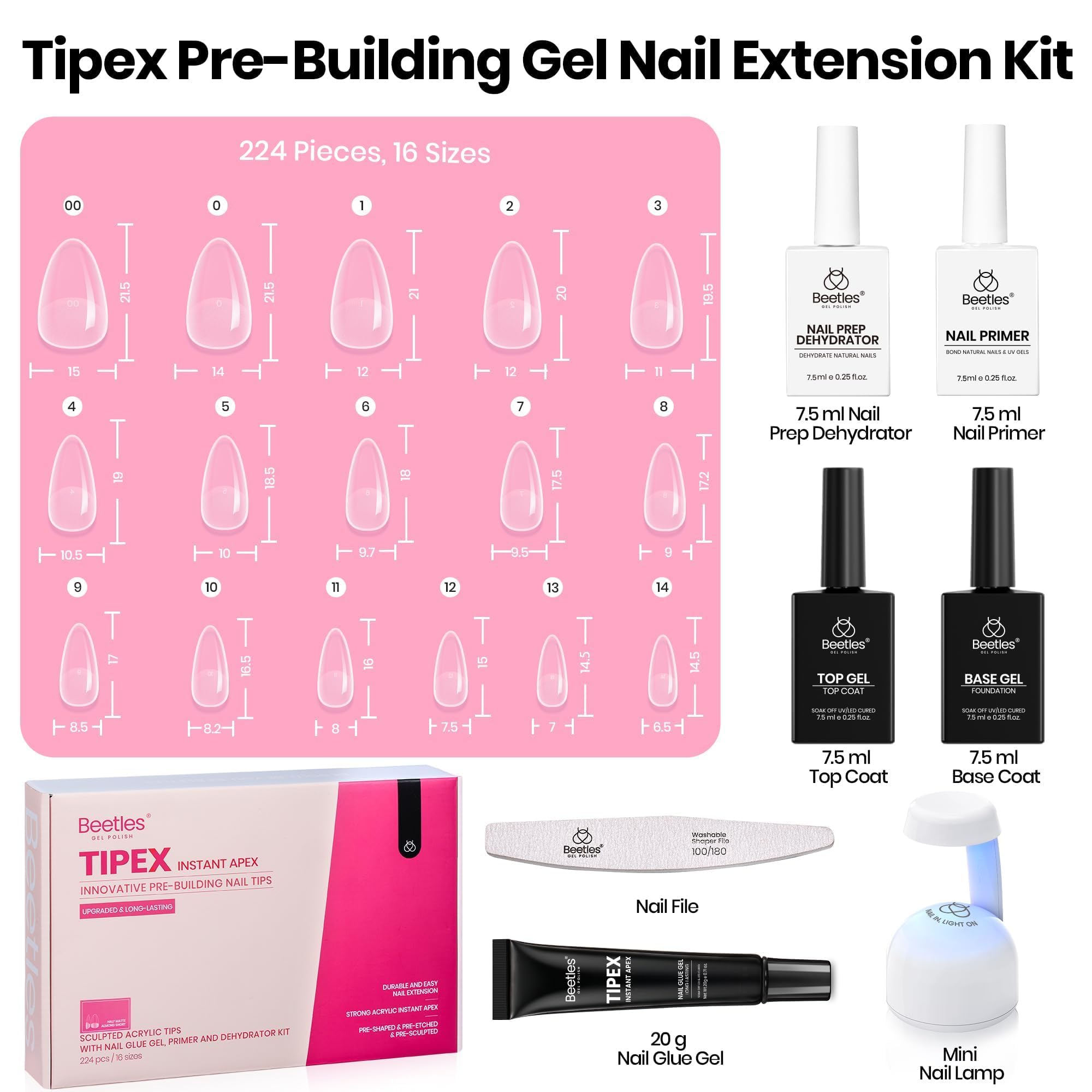 Beetles Tipex top coat delivers high gloss and chip resistance for long wear.