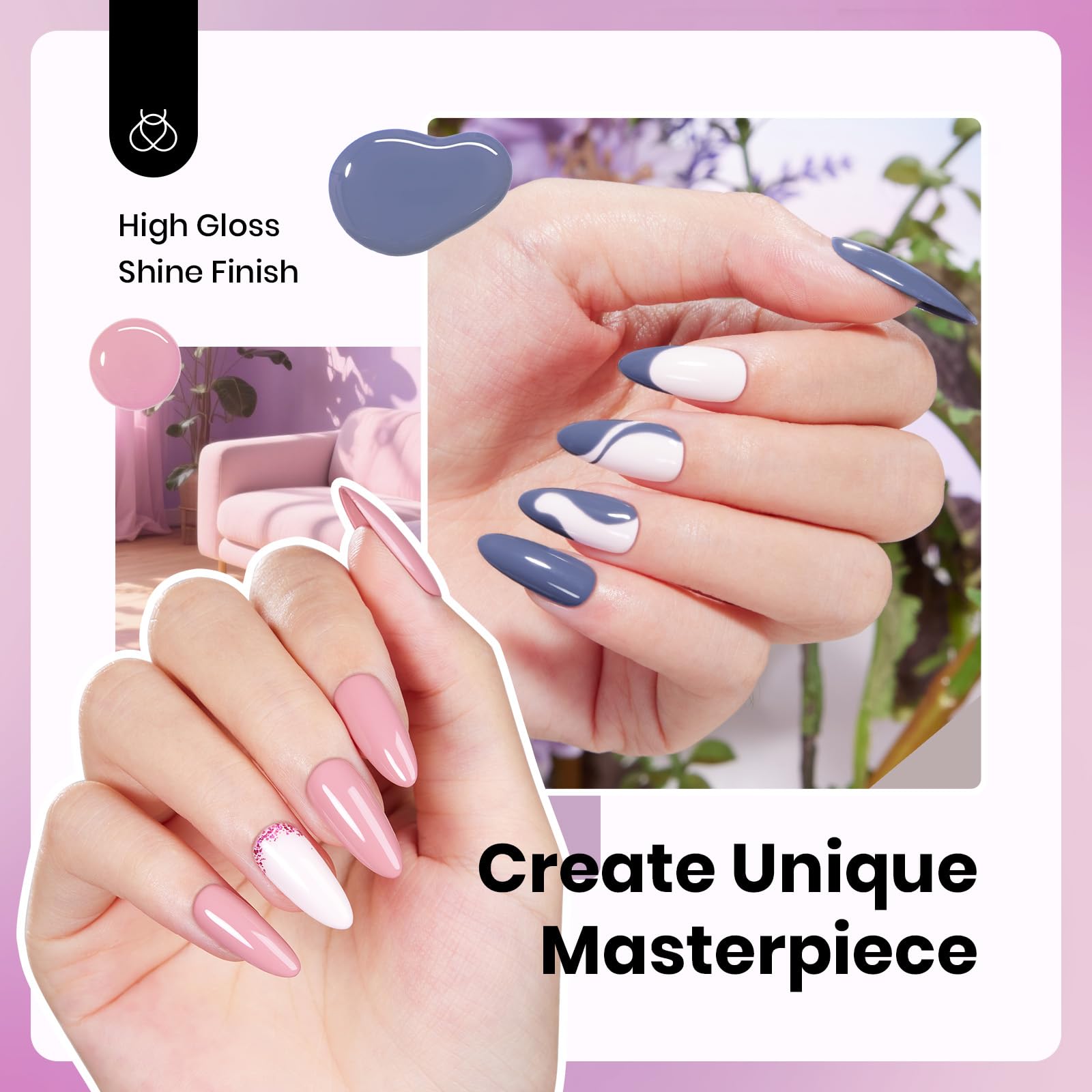 Beetles Unicorn Series six bottles promote creative nail art at home.